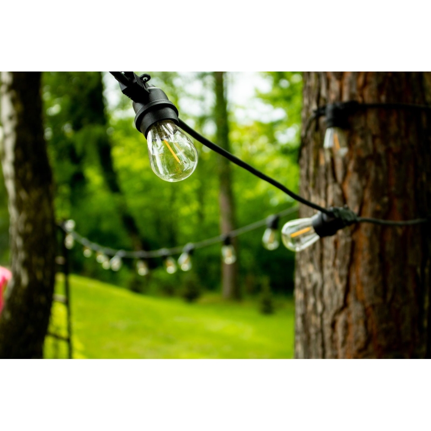 Dekoratīva āra virtene MIMOSA 20xE27/1,3W/230V IP44 20m