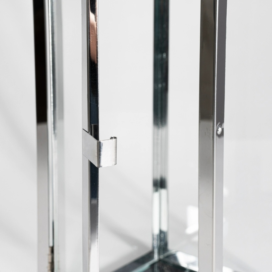 Dekoratīvā laterna 38 cm — spīdīga hroma apdare