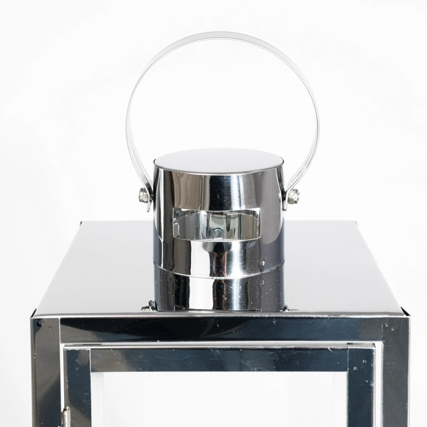 Dekoratīvā laterna, 49 cm, spīdīgs hroms