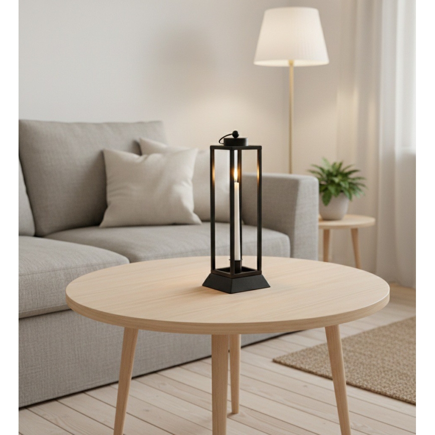 Dekoratīvā laterna HALL 34 cm melna
