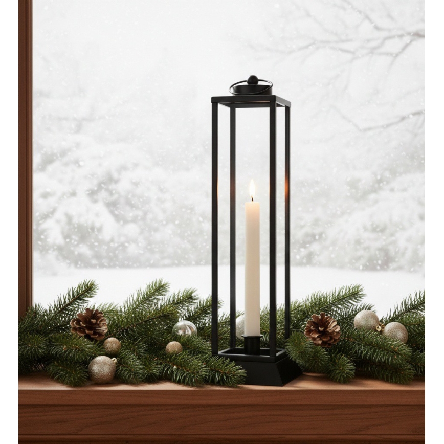 Dekoratīvā laterna HALL 34 cm melna