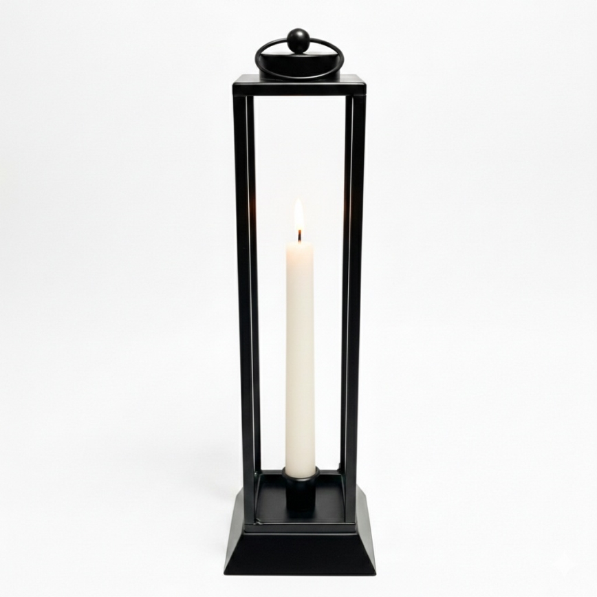 Dekoratīvā laterna HALL 34 cm melna