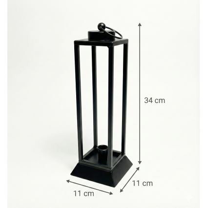 Dekoratīvā laterna HALL 34 cm melna