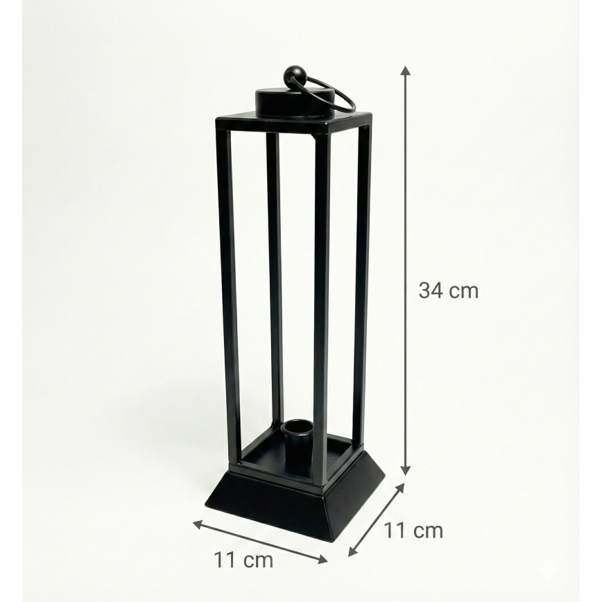 Dekoratīvā laterna HALL 34 cm melna
