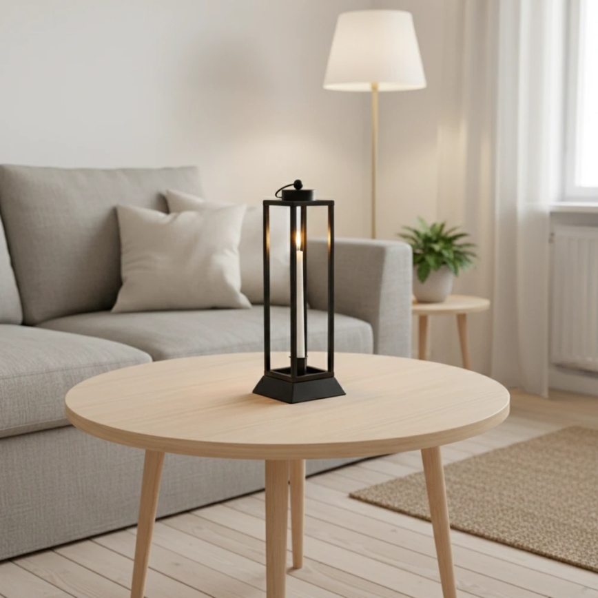 Dekoratīvā laterna HALL 39,5 cm melna