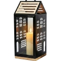 Dekoratīvā laterna HOME 47,5 cm melna/bēša