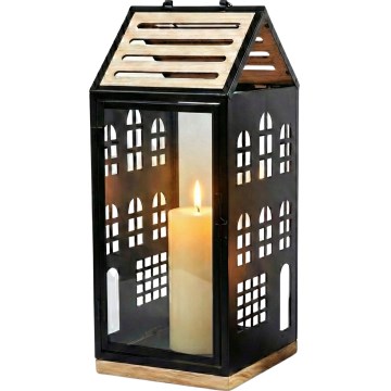 Dekoratīvā laterna HOME 47,5 cm melna/bēša