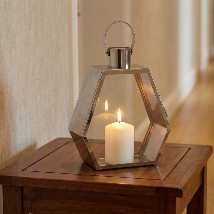 Dekoratīvā laterna PALACE 43 cm, pulēts hroms