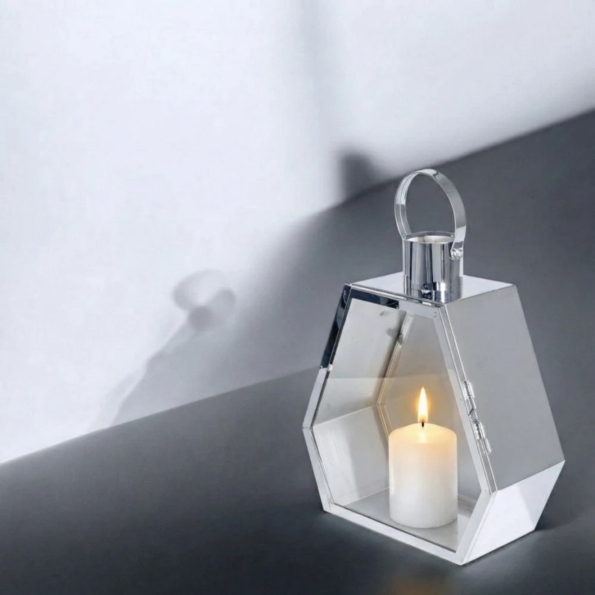 Dekoratīvā laterna PALACE 43 cm, pulēts hroms