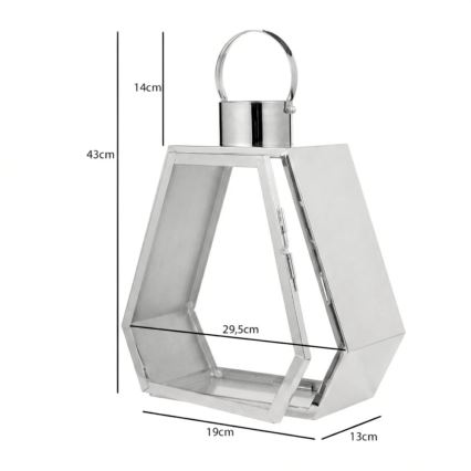 Dekoratīvā laterna PALACE 43 cm, pulēts hroms