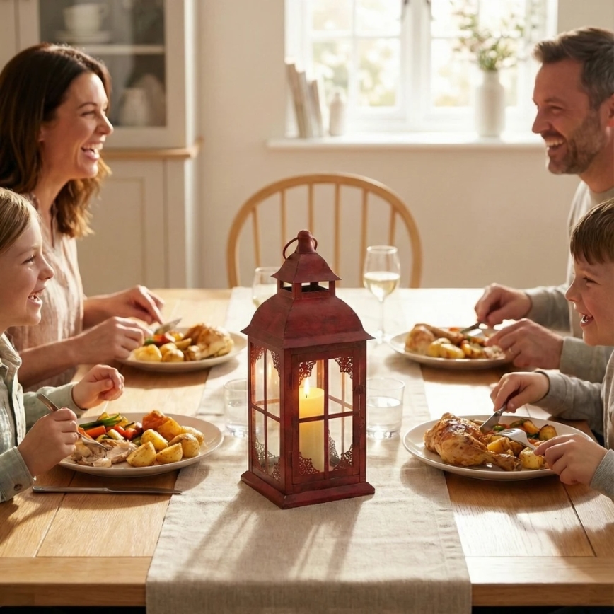 Dekoratīvā laterna REDY 30,5 cm sarkana