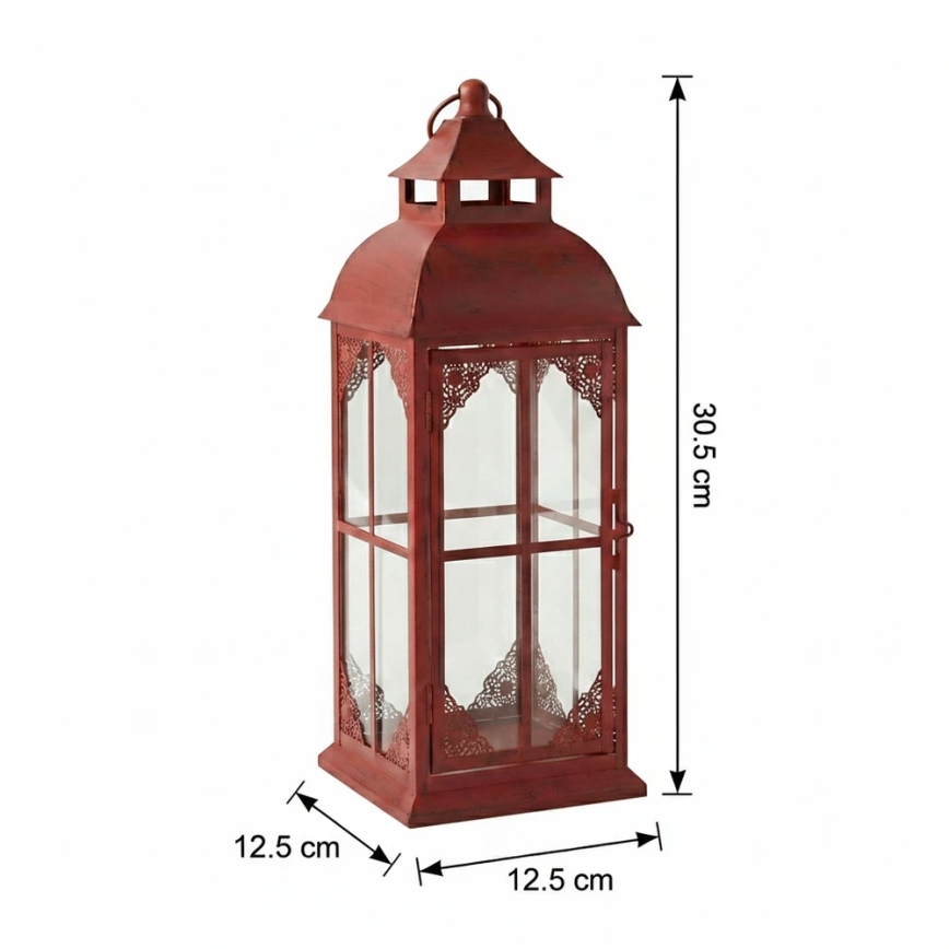 Dekoratīvā laterna REDY 30,5 cm sarkana