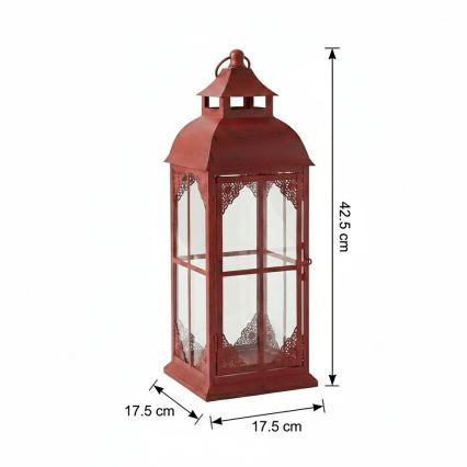 Dekoratīvā laterna REDY 42 cm sarkana