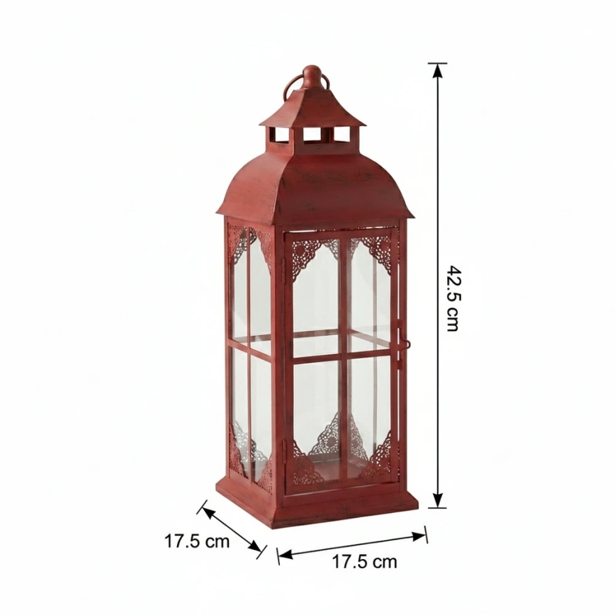 Dekoratīvā laterna REDY 42 cm sarkana