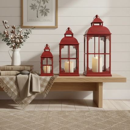 Dekoratīvā laterna REDY 56 cm sarkana