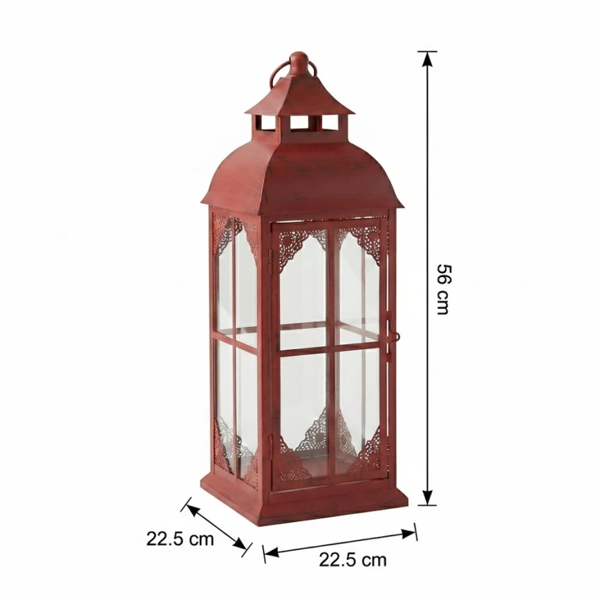 Dekoratīvā laterna REDY 56 cm sarkana
