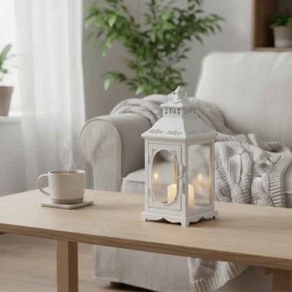 Dekoratīvā laterna ROSEHILL 27,5 cm, balta
