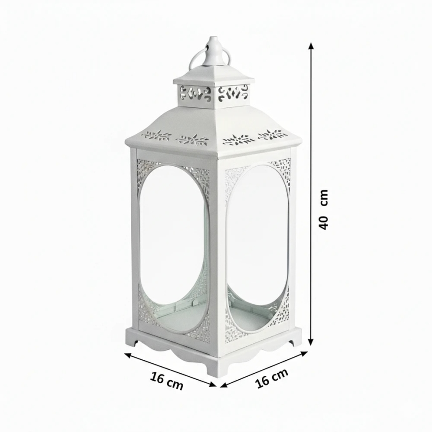 Dekoratīvā laterna ROSEHILL 27,5 cm, balta