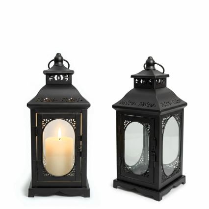 Dekoratīvā laterna ROSEHILL 27,5 cm melna