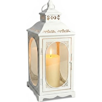 Dekoratīvā laterna ROSEHILL 40 cm balta