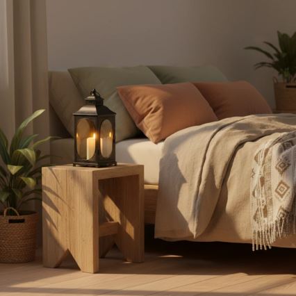 Dekoratīvā laterna ROSEHILL 40 cm, melna