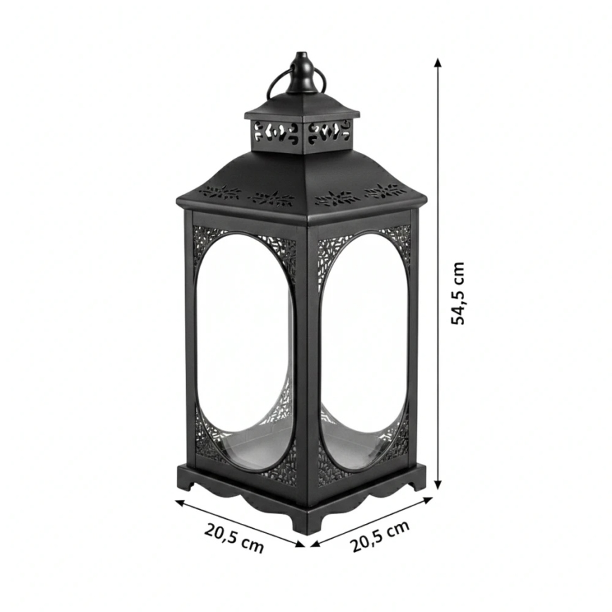 Dekoratīvā laterna ROSEHILL 54,5 cm melna