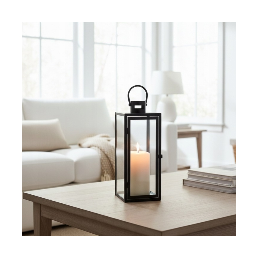 Dekoratīvā laterna TOWER 29 cm melna