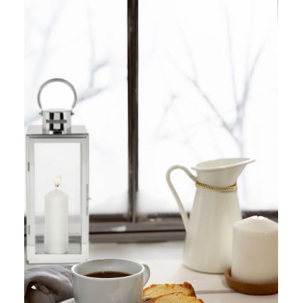 Dekoratīvā laterna TOWER 29 cm, spīdīgs hroms