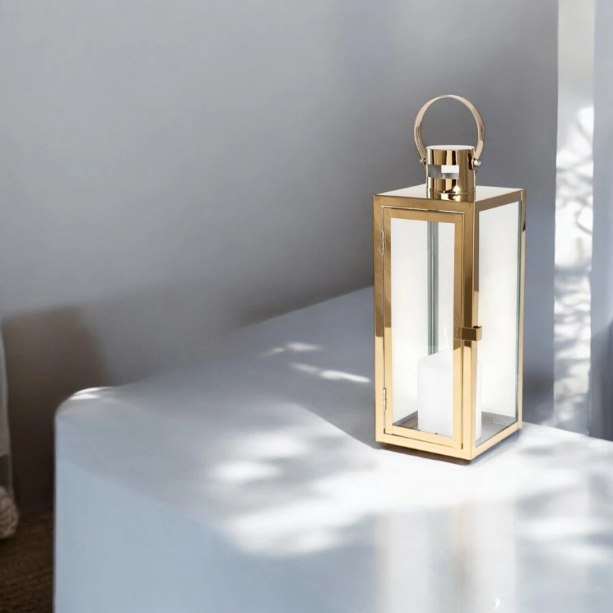 Dekoratīvā laterna TOWER 29 cm, zelta