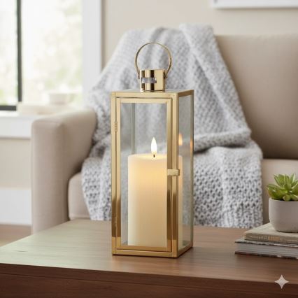 Dekoratīvā laterna TOWER 29 cm, zelta