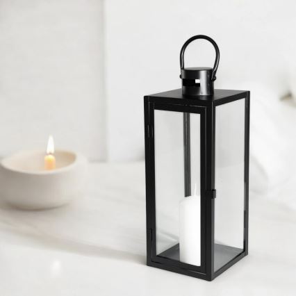 Dekoratīvā laterna TOWER 38 cm melna