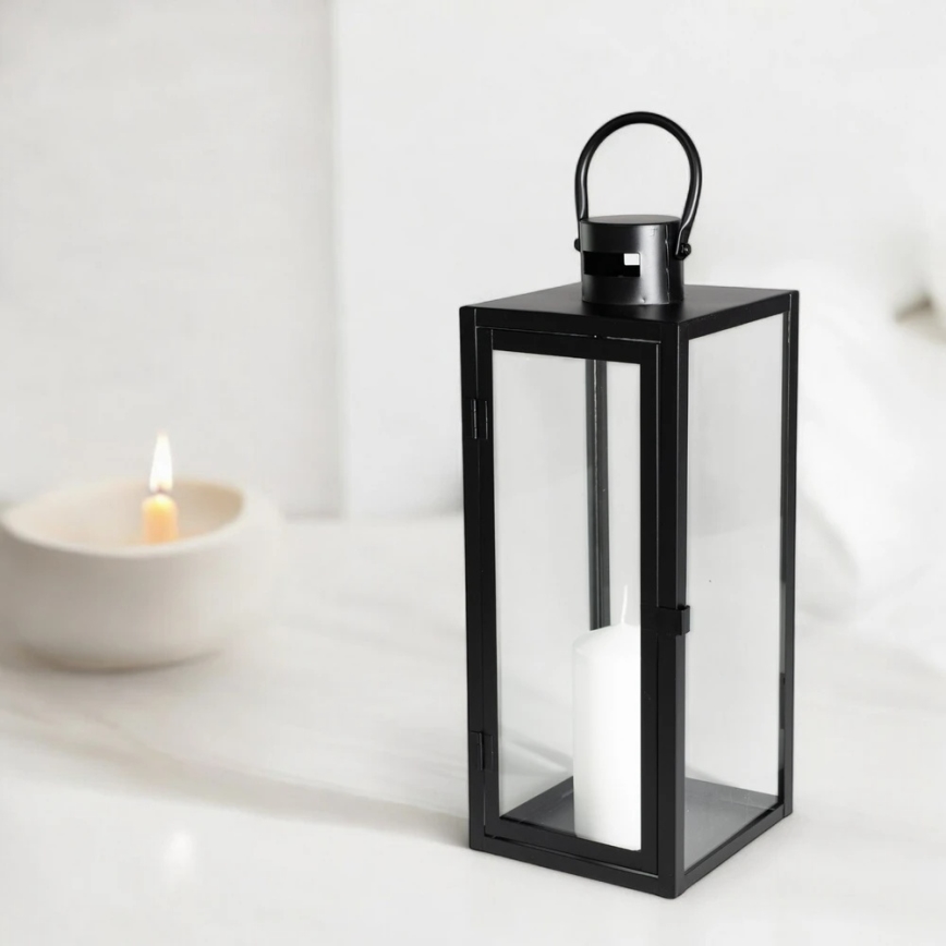 Dekoratīvā laterna TOWER 38 cm melna