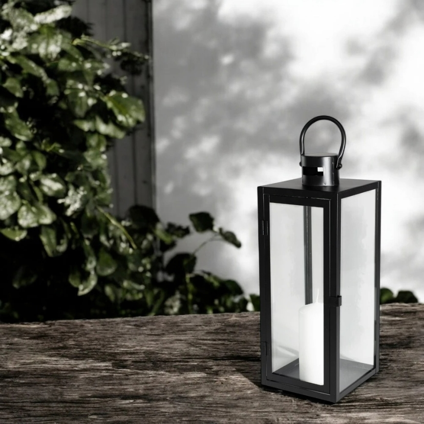 Dekoratīvā laterna TOWER 38 cm melna