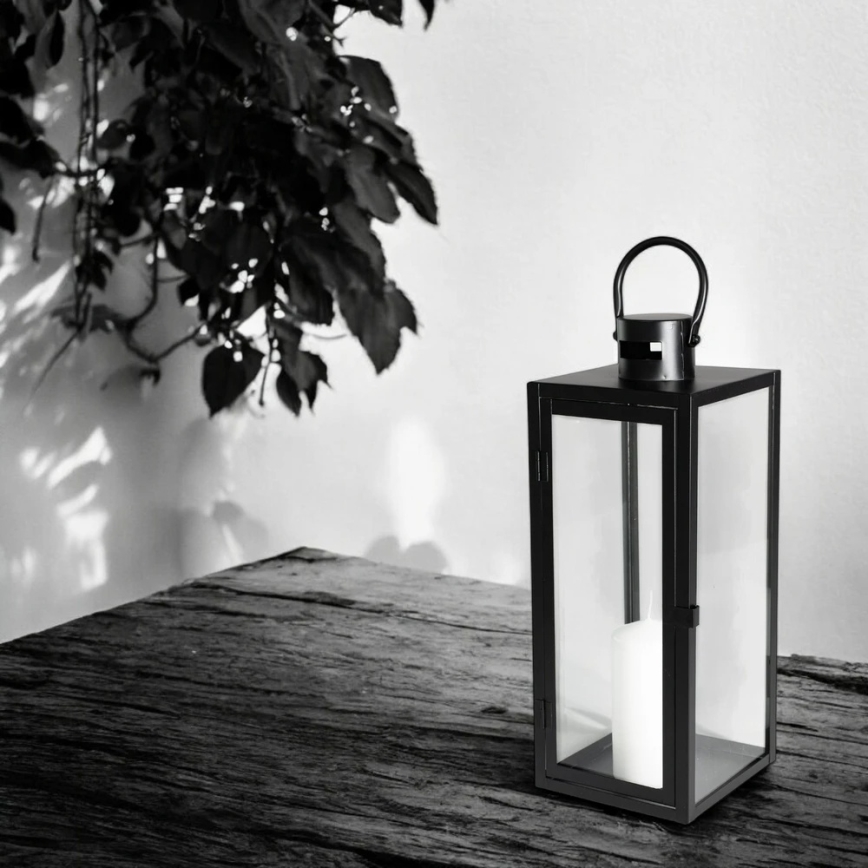 Dekoratīvā laterna TOWER 38 cm melna