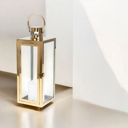 Dekoratīvā laterna TOWER 38 cm zelta