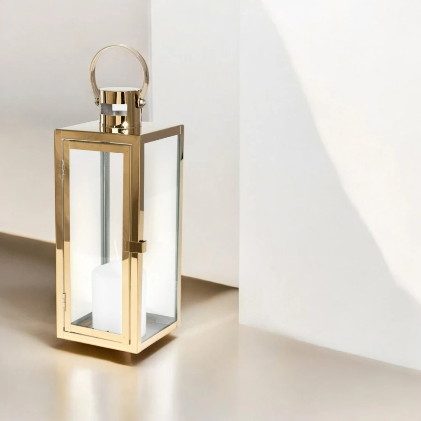 Dekoratīvā laterna TOWER 38 cm zelta