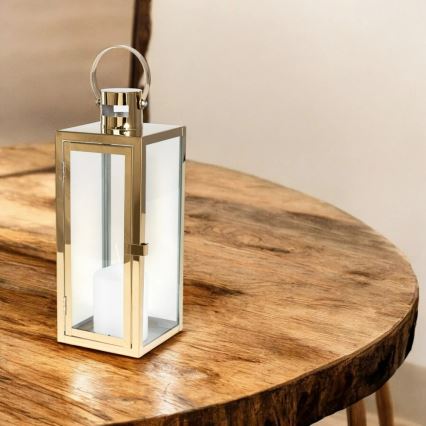Dekoratīvā laterna TOWER 38 cm zelta