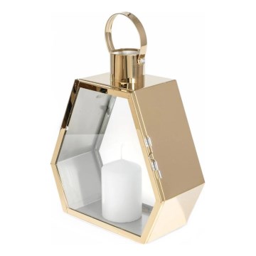 Dekoratīvā laterna TOWER 43 cm zeltaina