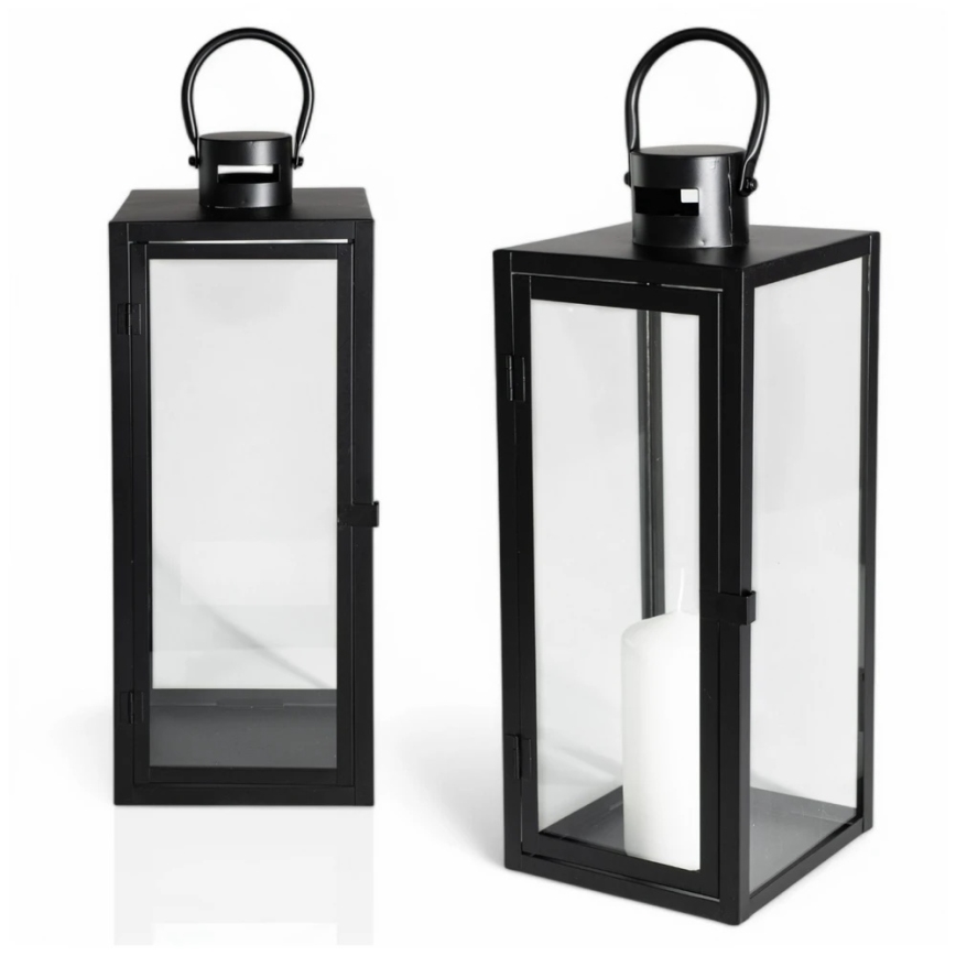 Dekoratīva laterna TOWER 63 cm melna