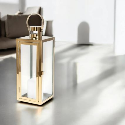 Dekoratīvā laterna TOWER 63 cm zeltaina