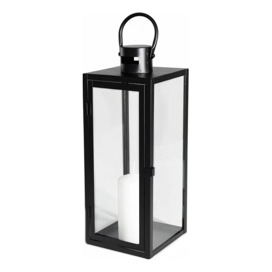 Dekoratīva melna laterna 63 cm