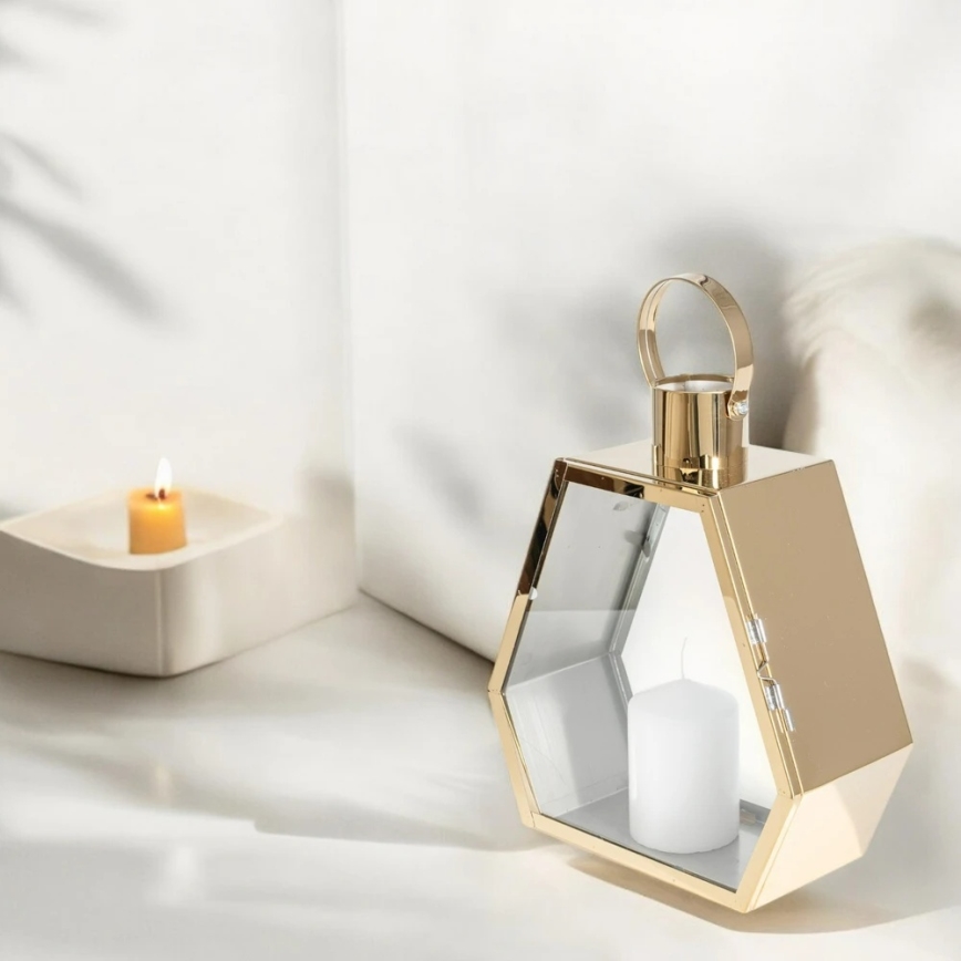 Dekoratīva zelta laterna, 43 cm