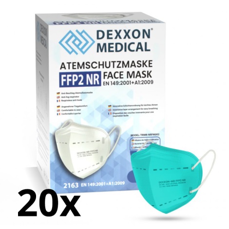 DEXXON MEDICAL Respirators FFP2 NR Azure 20gab