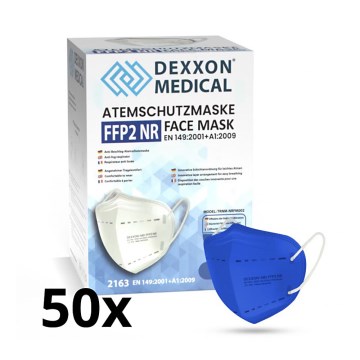 DEXXON MEDICAL Respirators FFP2 NR Tumši zils 50gab
