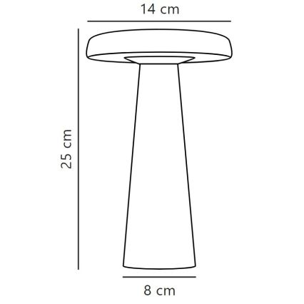 DFTP by Nordlux - LED Aptumšojama āra galda lampa ARCELLO LED/2,8W/3,7V IP54