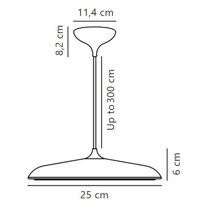 DFTP by Nordlux - LED Aptumšojama lustra ar auklu ARTIST LED/14W/230V d. 25 cm bēša