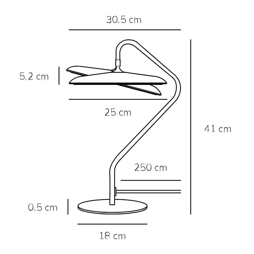 DFTP by Nordlux - LED galda lampa ARTIST LED/15W/230V melna