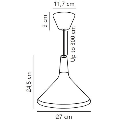 DFTP by Nordlux - Lustra ar auklu NORI 1xE27/40W/230V