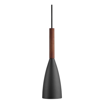 DFTP by Nordlux - Lustra ar auklu PURE 1xE27/40W/230V d. 10 cm melna/rieksts