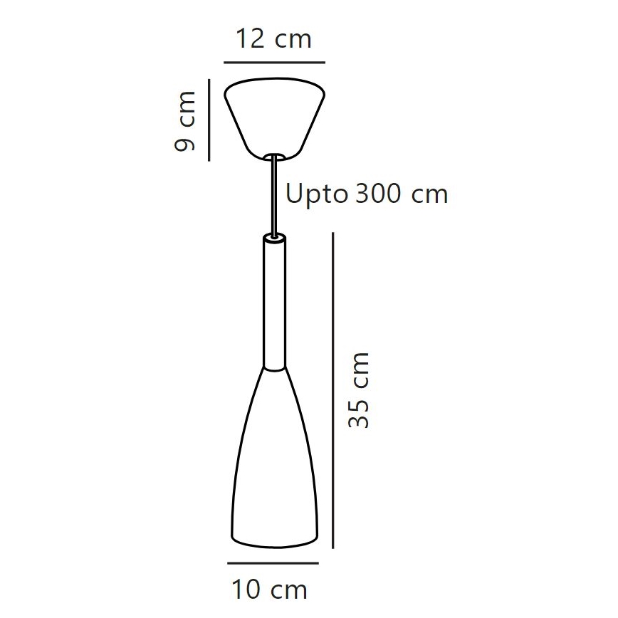 DFTP by Nordlux - Lustra ar auklu PURE 1xE27/40W/230V d. 10 cm melna/rieksts